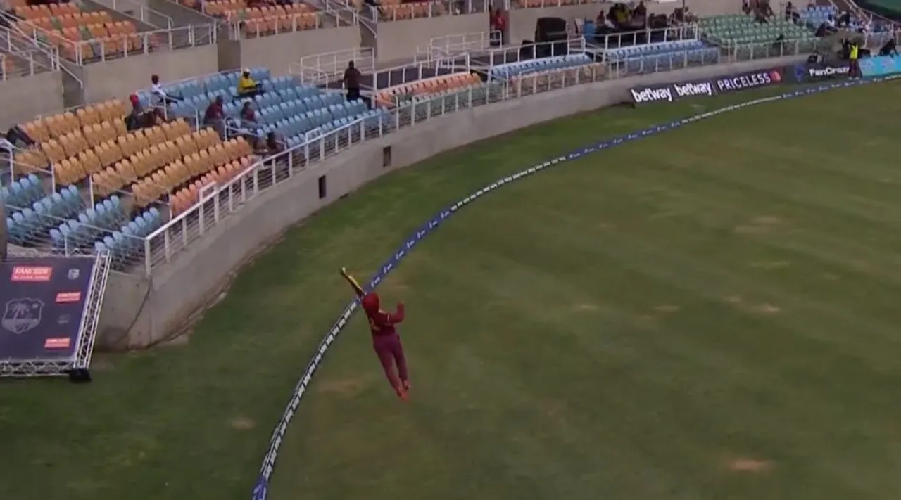 Cricket VIDEO news in tamil: Shimron Hetmyer Takes The Catch Of Season For WI vs NZ 1st T20I At Jamaica