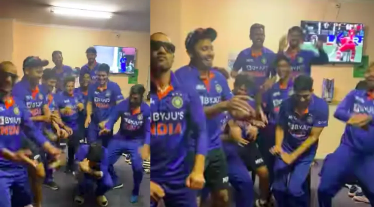 Cricket video news in tamil: Ind players dance 'Kala Chashma' dressing room to celebrate win over Zim