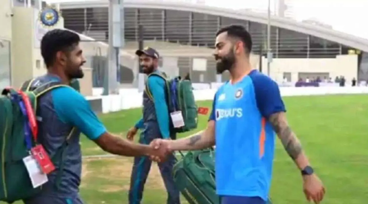 Cricket video news in tamil: Virat Kohli Meets Pakistan Captain Babar Azam Ahead Of Asia Cup 2022