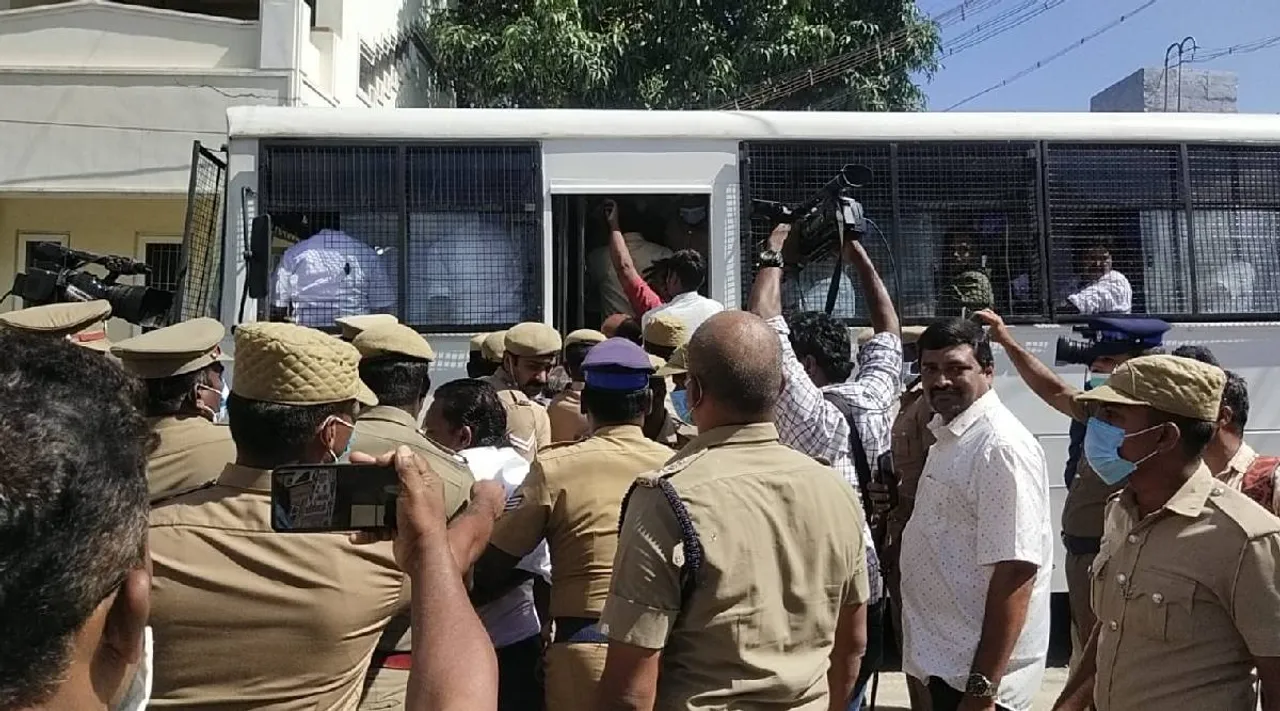 Coimbatore: DVAC Raids AIADMK Ex-Minister SP Velumani's house; 7 MLA’s and cadre got arrested