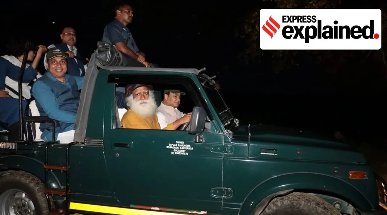 Assam CM Himanta - Sadhguru entered Kaziranga at night, Was it illegal, explained in tamil