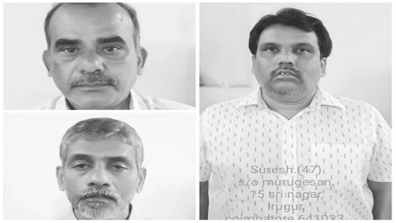 The police arrested three who cheated a real estate tycoon and embezzled Rs61 lakh