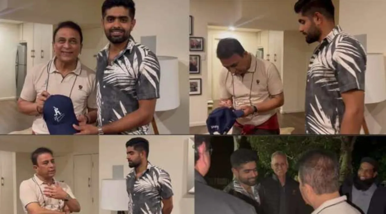 Sunil Gavaskar meets Babar AZAM; signs cap and gives advice, video goes viral