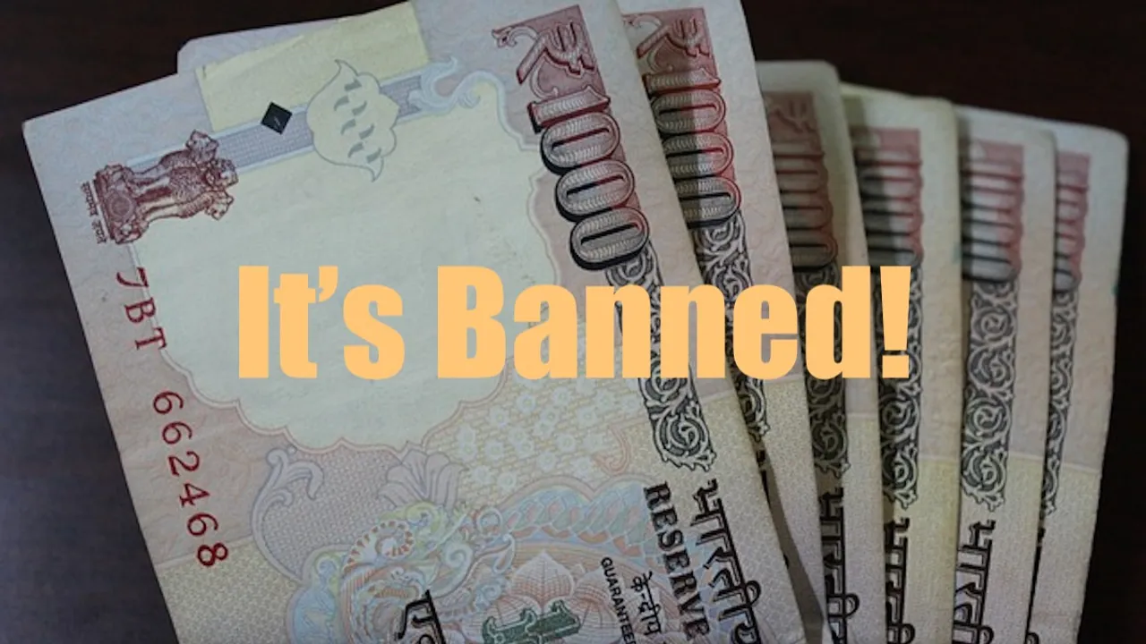 When was Rs 1000 banned