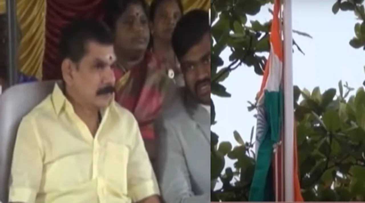 When the National Anthem was played Nellai Meyer was sitting on the chair