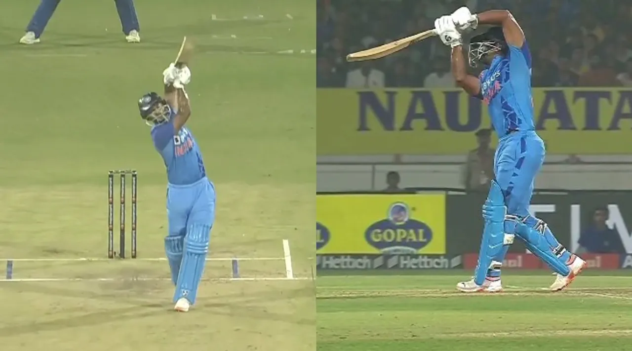 Rahul Tripathi hits incredible six fans stunned, IND vs SL 3rd T20I tamil news