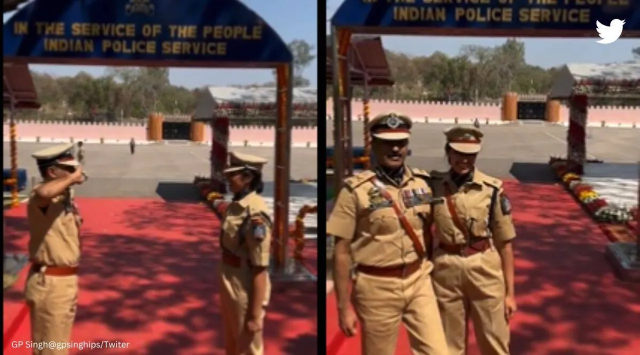 assam dgp daughter salutes him, ips officer salutes father, father gets salute from daughter, viral video, assam dgp, indian express