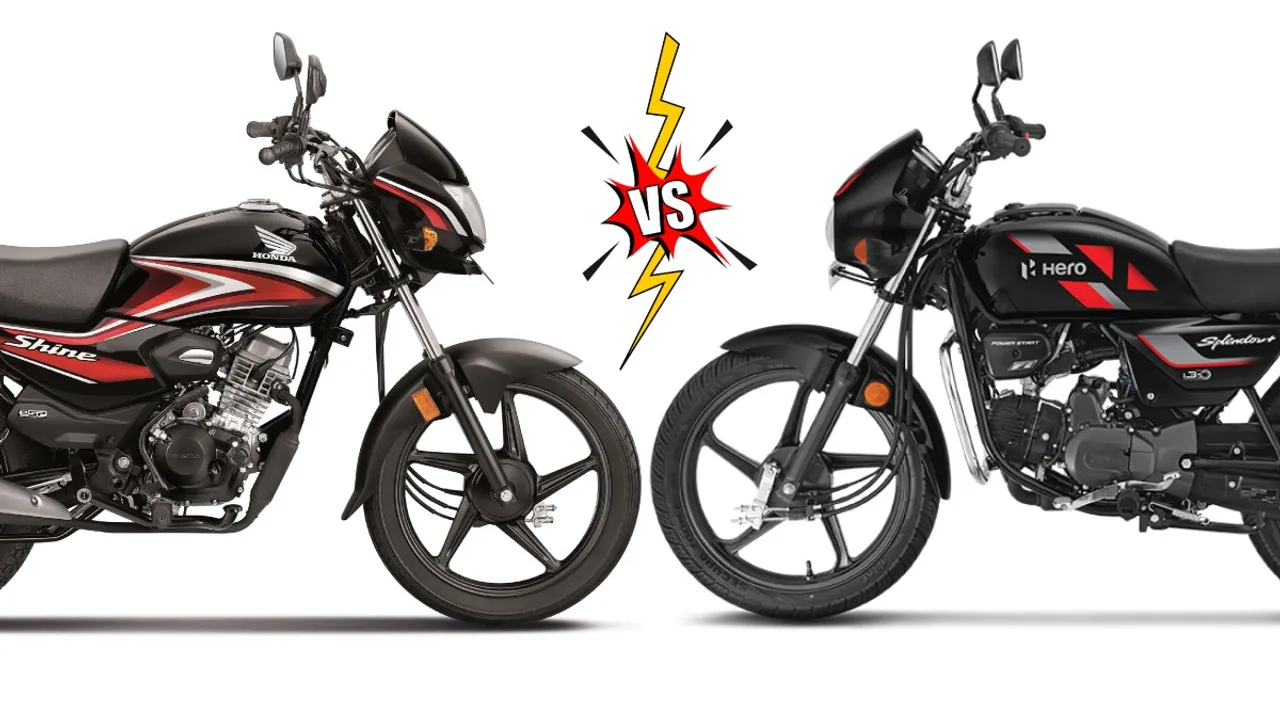 Honda Shine 100 vs Hero Splendor Plus Price specs comparison