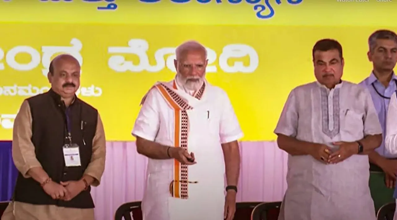 Bengaluru-Mysuru expressway, PM Modi, Modi inaugurates Bengaluru-Mysuru expressway, Modi in Mandya, Modi Karnataka visit, bengaluru news, karnataka elections, Tamil indian express