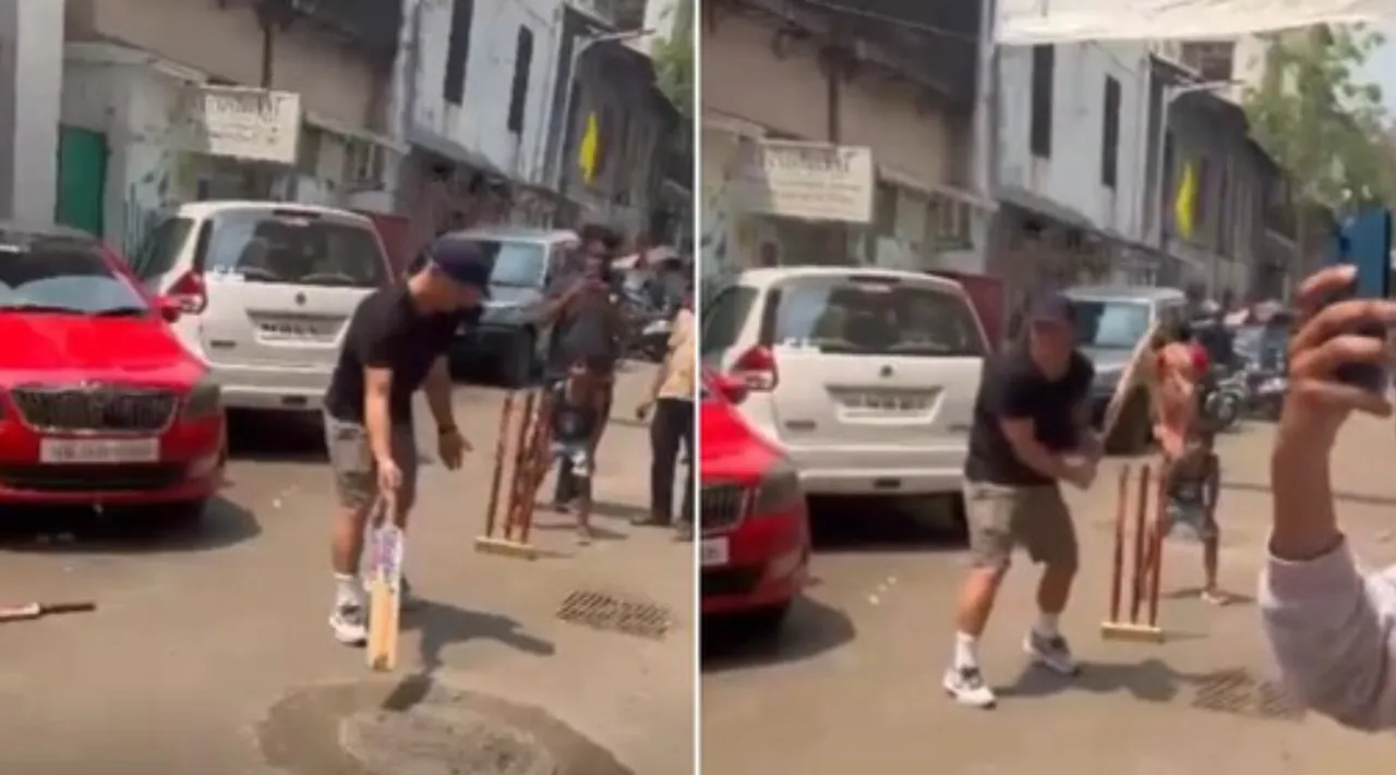David Warner plays street cricket in Mumbai Ahead of IND vs AUS ODIs