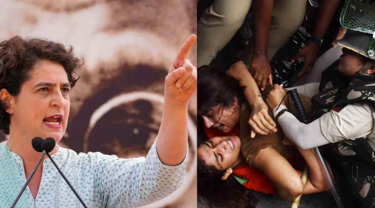 Priyanka Gandhi slams BJP on police action against wrestlers Tamil News