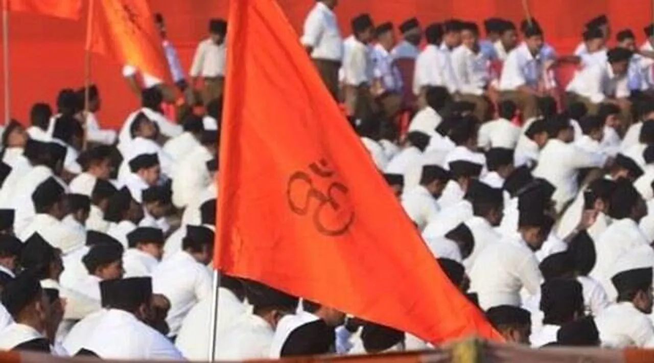 Nothing wrong with it says collector pictured doing RSS salute at Madhya Pradesh event