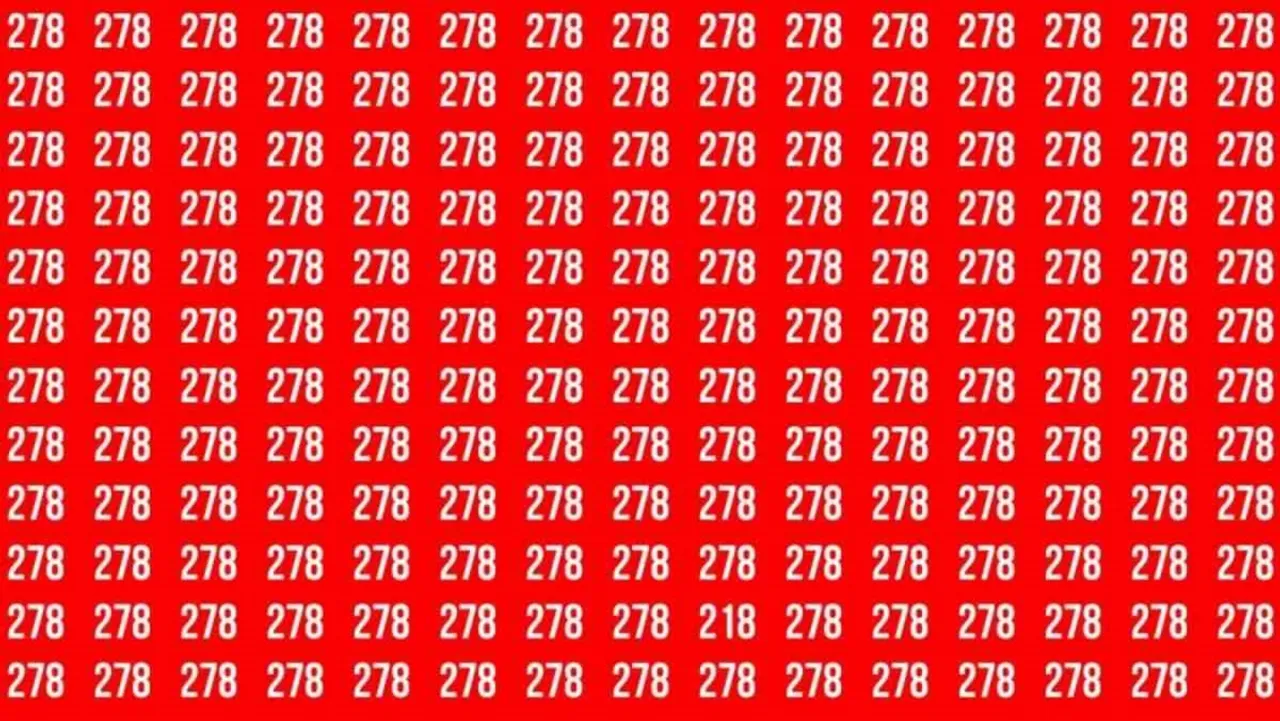 Did you spot the number 218 among 278s in this optical illusion in 3 seconds