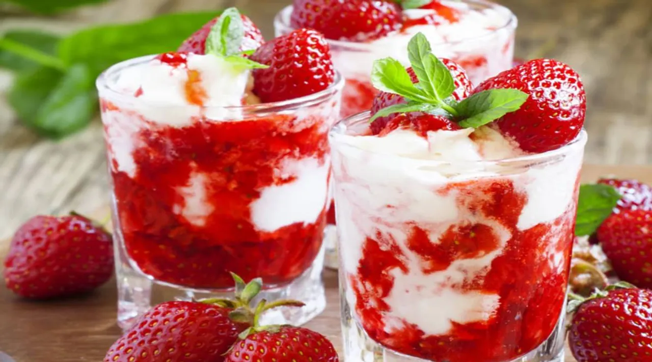 Strawberry icecream shake
