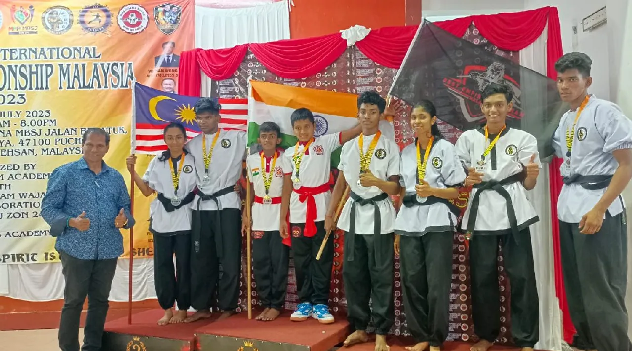 Coimbatore students win 52 medals World Silambam Championship in Malaysia Tamil News