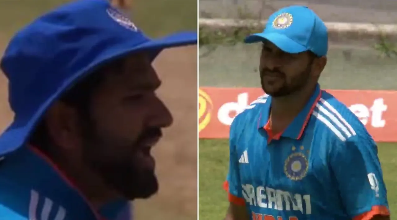 Cricket video: Shardul Thakur poor fielding Rohit Sharma angery during Ind vs wi 1st odi