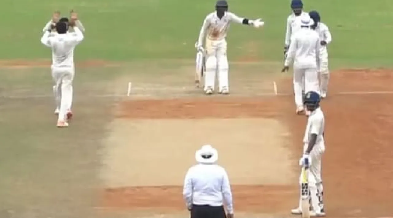 Cricket video: Baba Aparajith ugly spat with umpire