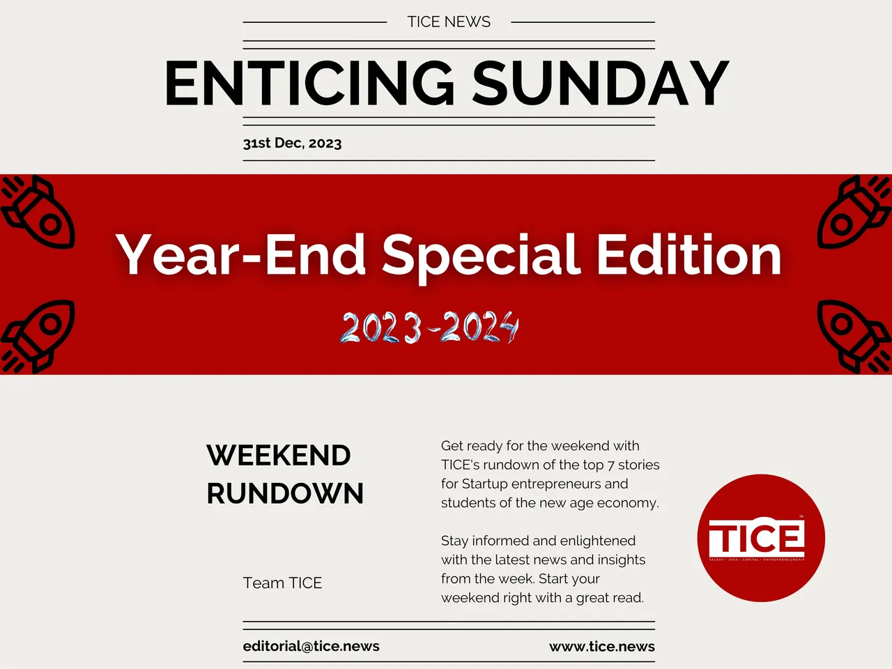 Enticing Sunday Top Startup News From 2023