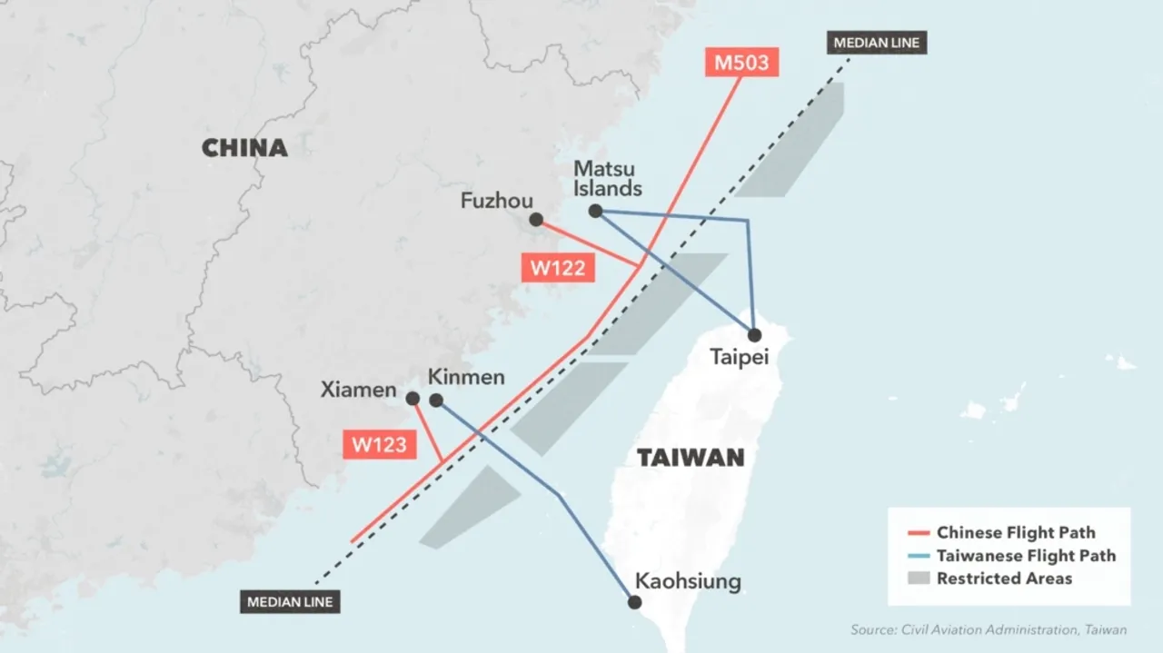 Chinese Military Aircraft Breach Taiwan Strait Median Line
