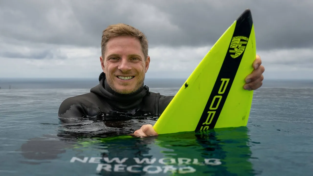 German Surfer Sebastian Steudtner Claims New World Record with 28.57-Meter Wave