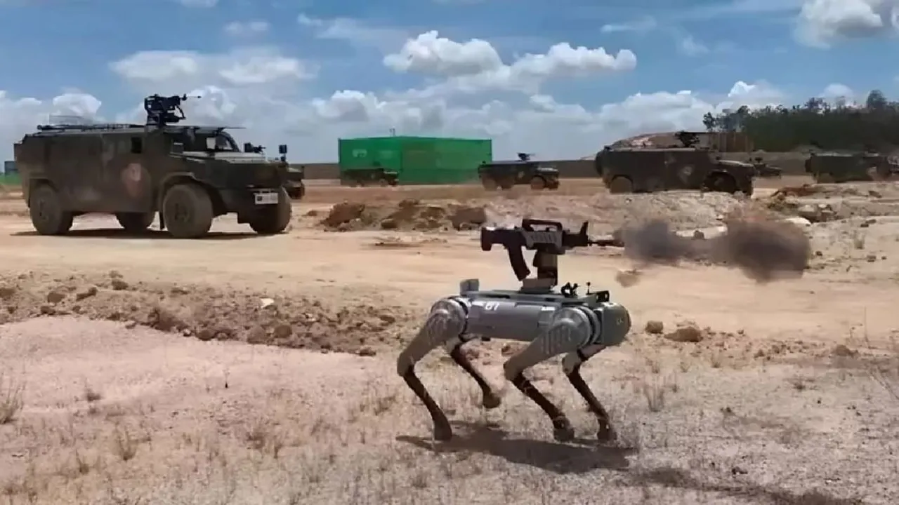 China and Cambodia Conduct 'Golden Dragon 2024' Military Exercises Featuring Robotic Dogs