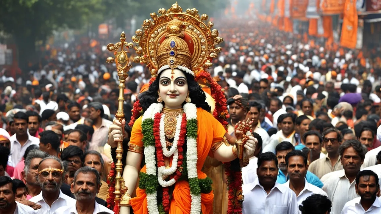 Thousands Gather for Ram Navami Shobha Yatra Celebrations Across India