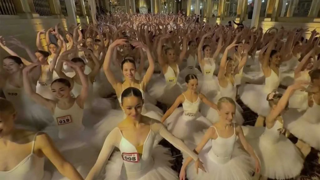 353 Young Dancers Set Guinness World Record for Dancing on Pointe in New York