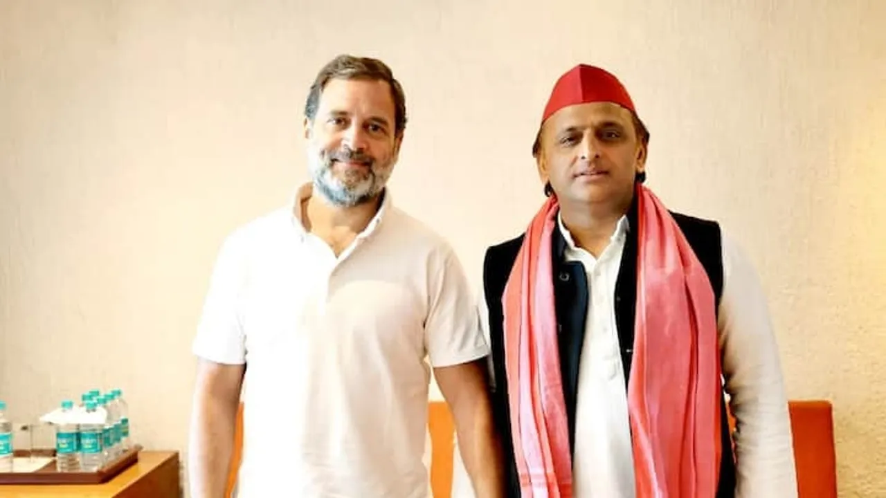 Rahul Gandhi and Akhilesh Yadav Hold Joint Press Conference to Challenge BJP's Hold in Uttar Pradesh Lok Sabha Elections