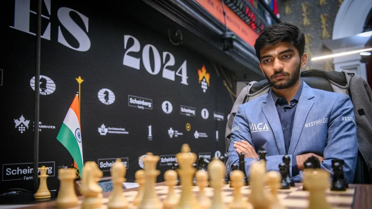 D Gukesh Takes Sole Lead in FIDE Candidates Tournament, Faces Nakamura in Final Round