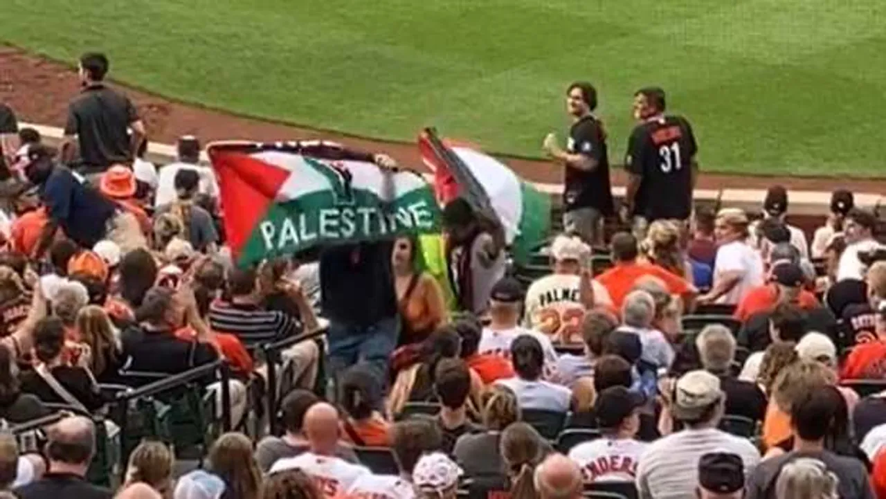 Four fans were removed from Camden Yards during an Orioles game for staging a Pro-Palestine protest.