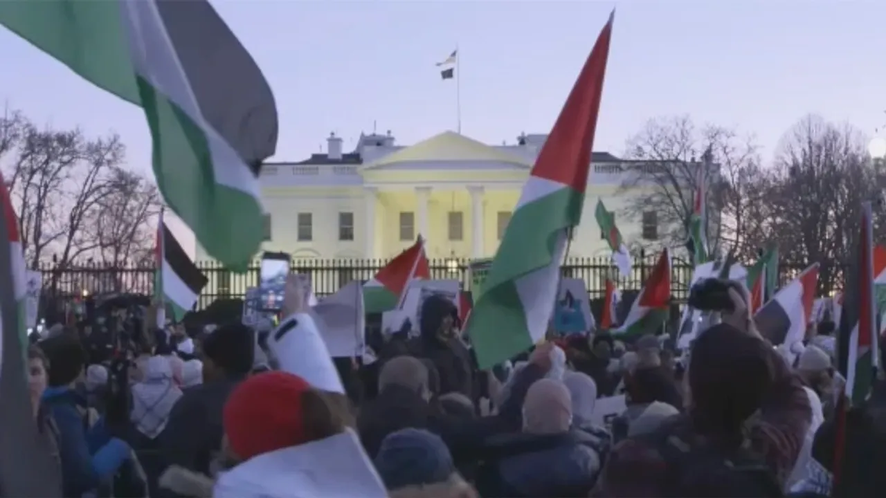 Pro-Palestinian Protesters Clash with Police at White House and Columbia University