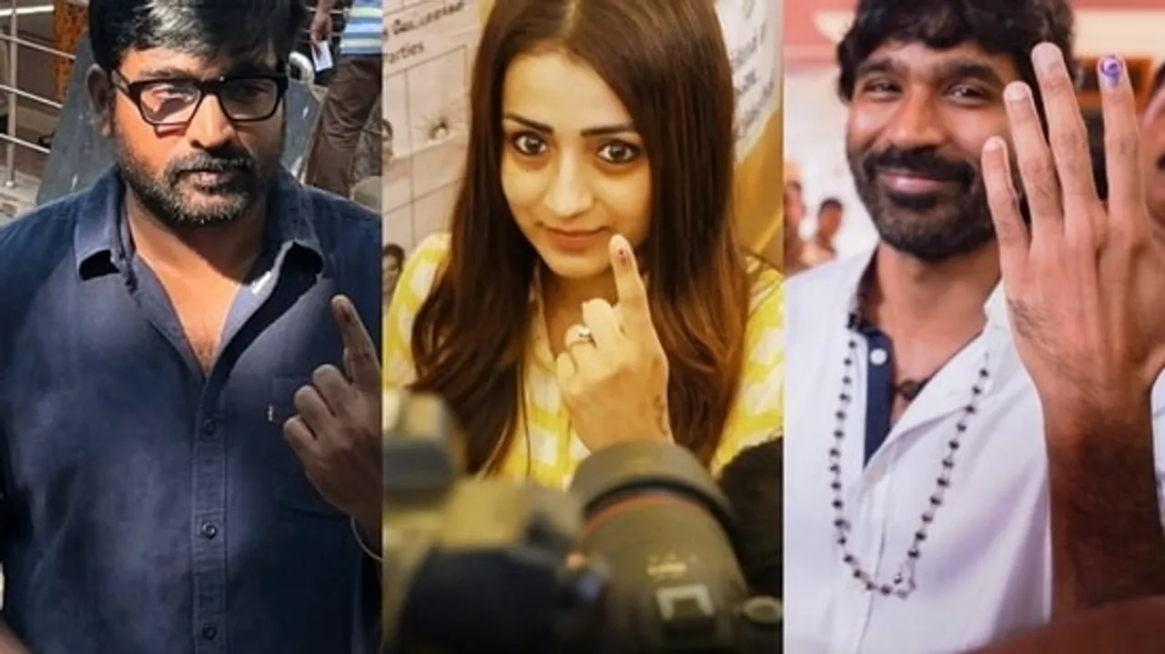 Tamil Film Stars Cast Votes in Chennai as India's 2024 Lok Sabha Elections Begin