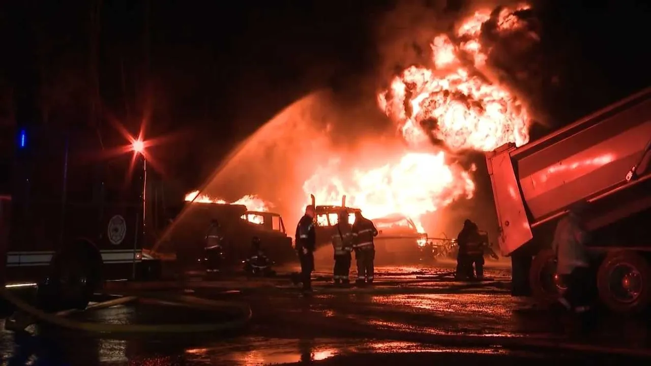 Massive Oil Tanker Fire Erupts in Epping, New Hampshire