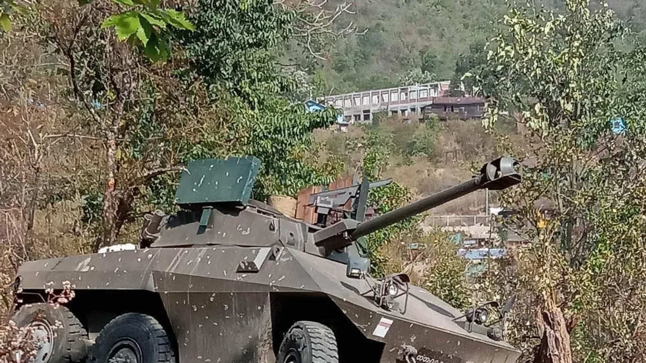 Myanmar Military Vehicle Ambushed by People's Defense Forces in Mandalay Region