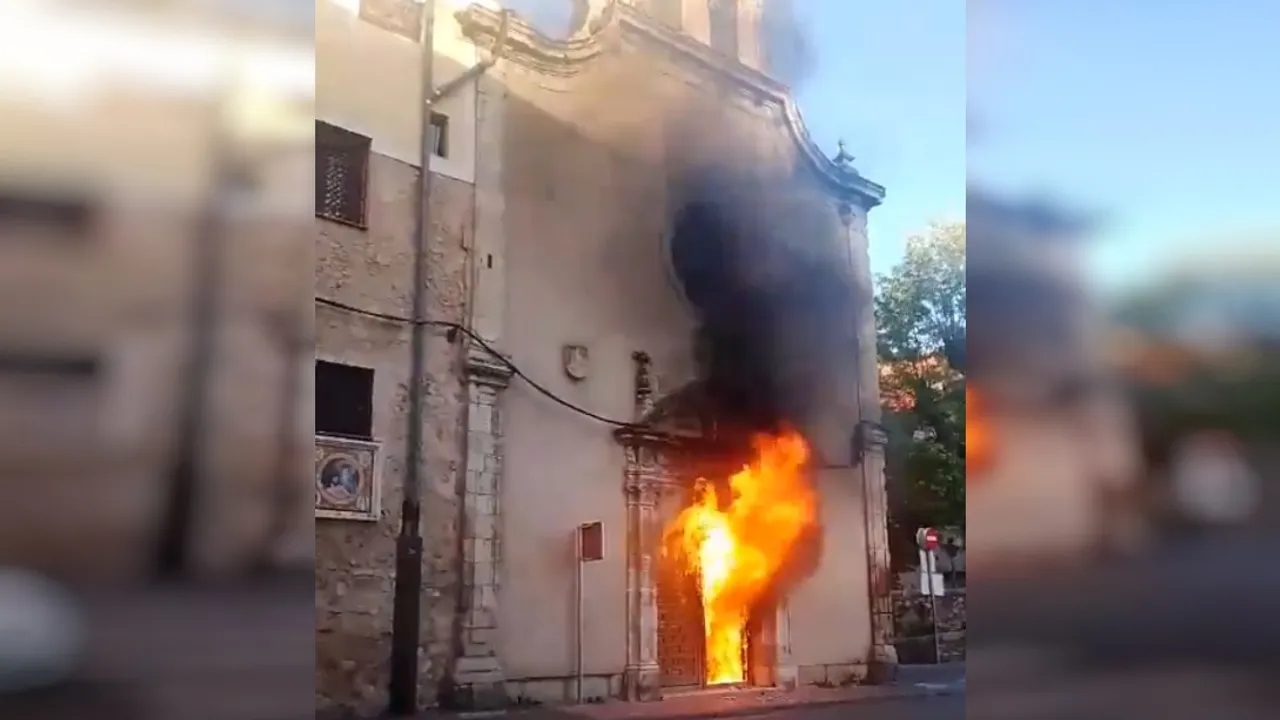 arson attack monastery cuenca spain