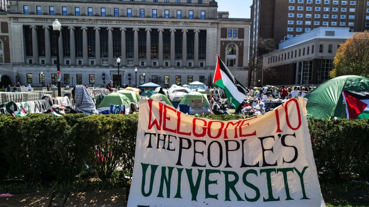 Columbia University Faculty Stage Walkout in Solidarity with Pro-Palestinian Student Protesters Arrested by NYPD