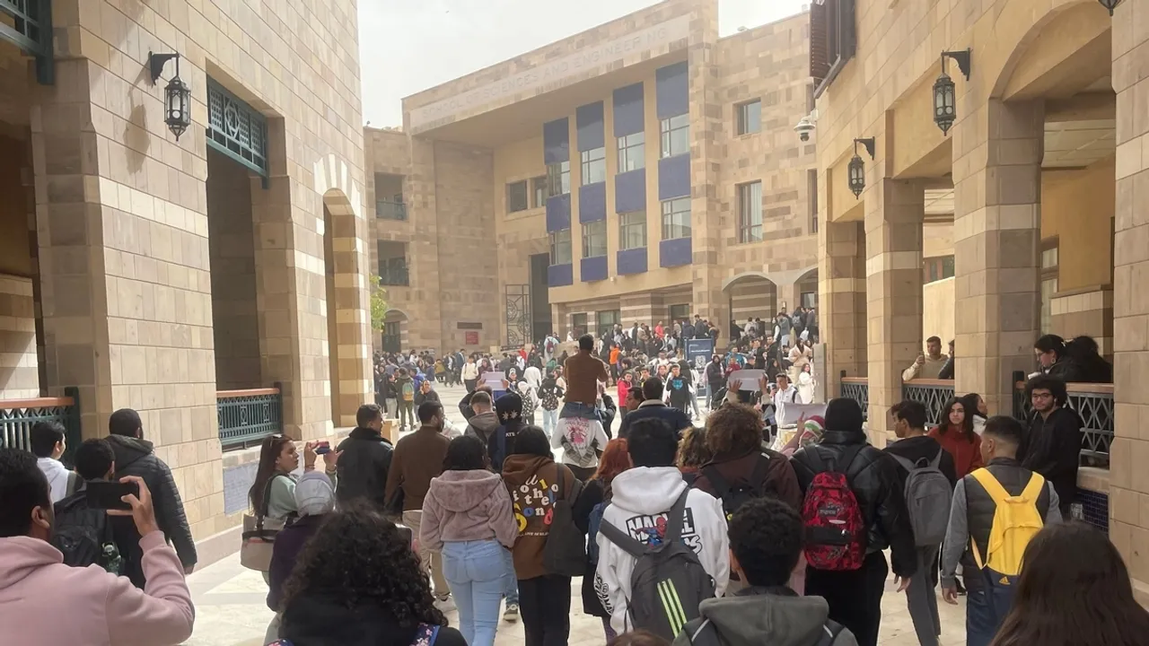 American University in Cairo Students Protest University's Ties to Companies Supporting Israeli Occupation