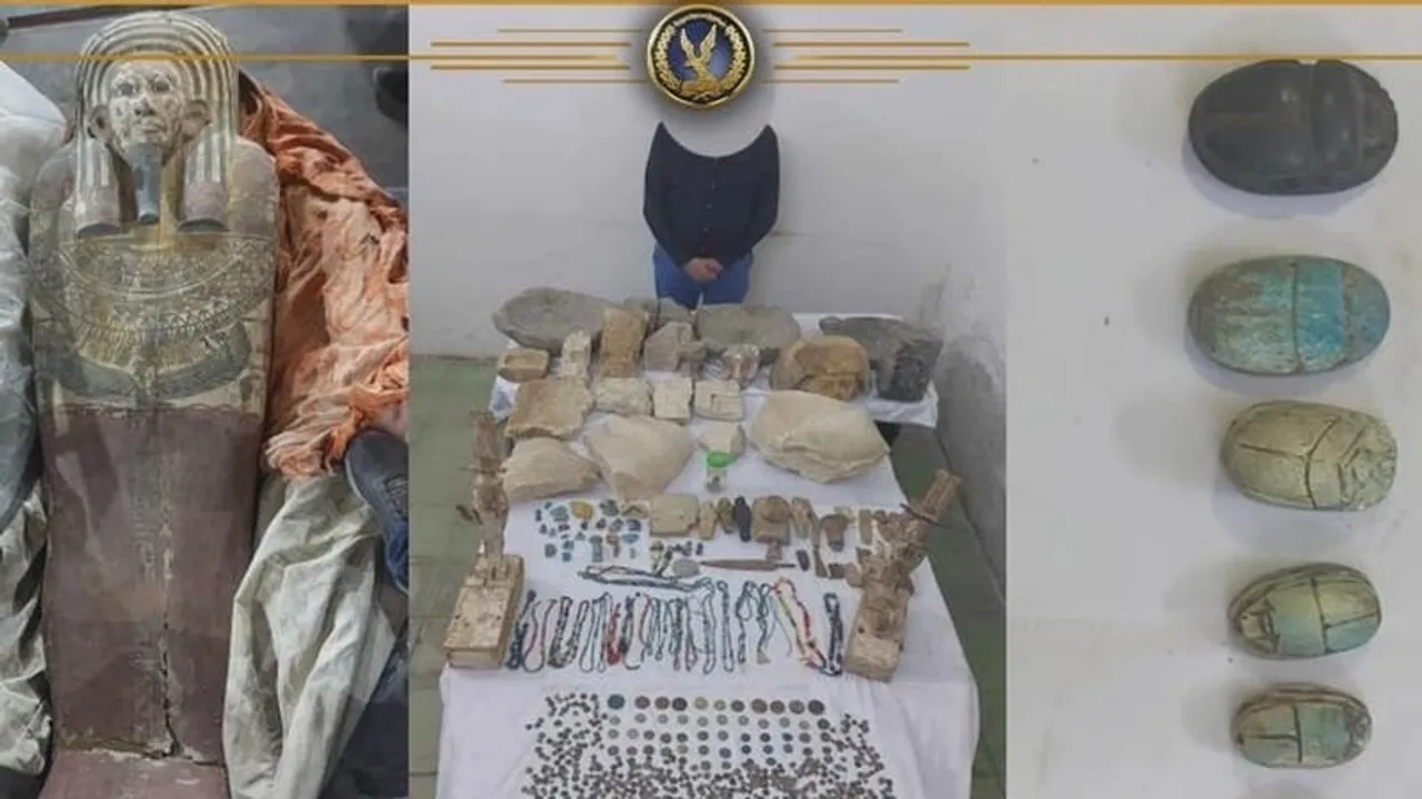 Egyptian Authorities Thwart Artifact Trafficking Attempt, Seize Over 1,100 Items