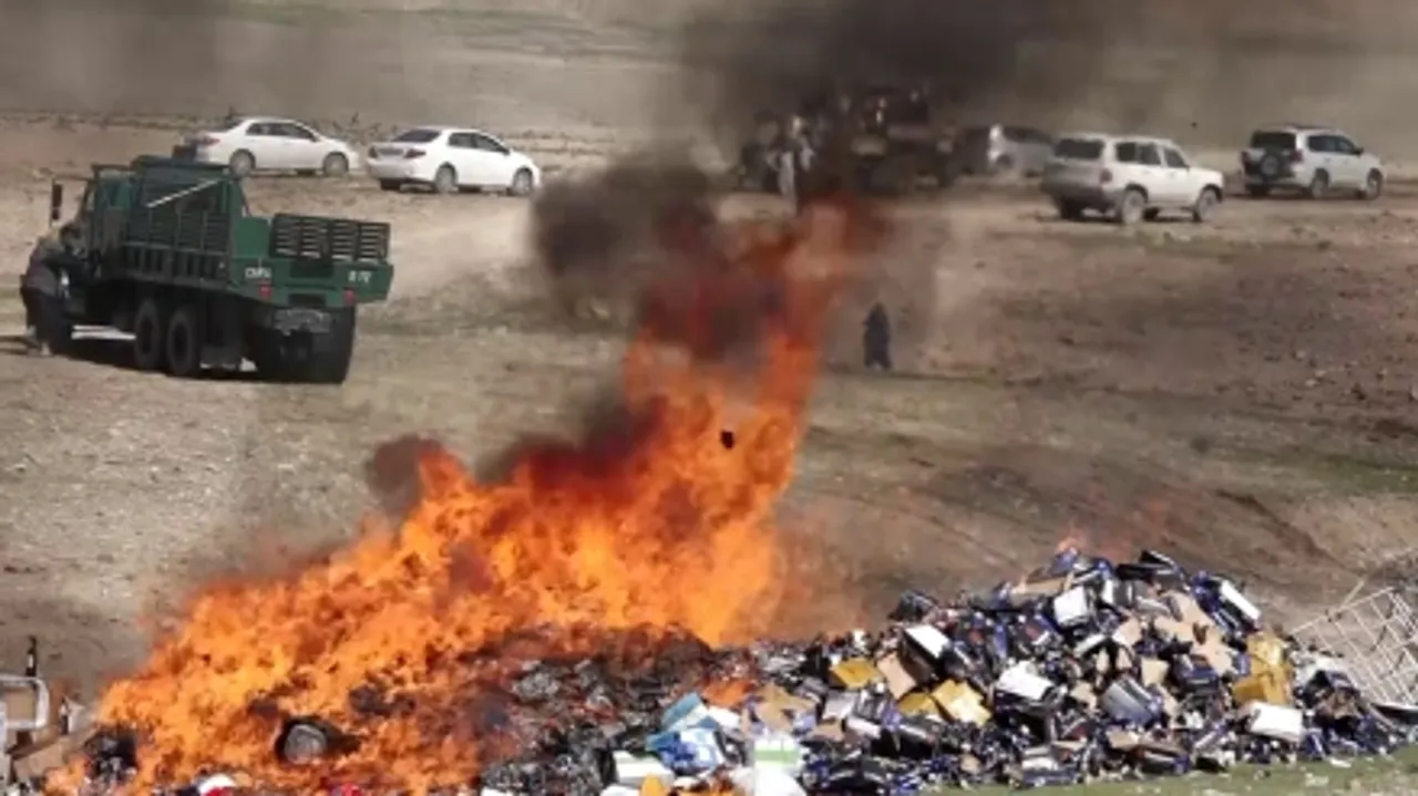 Afghan Authorities Destroy Over 3 Tons of Narcotics in Kabul