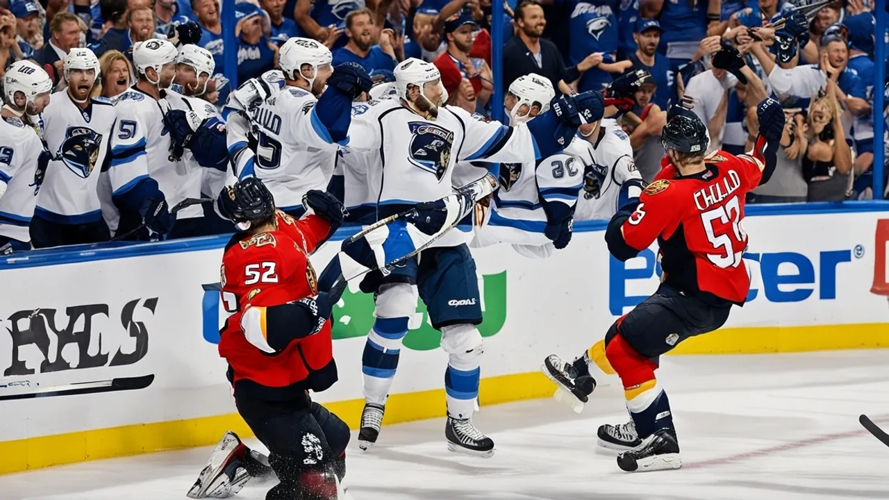 Aaron Ekblad's Overtime Goal Lifts Panthers to 3-2 Win Over Lightning, Ties Series 2-2