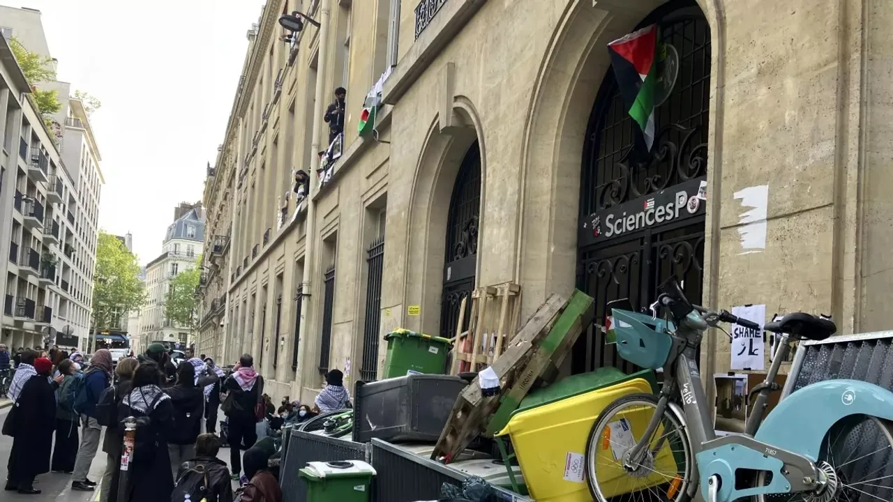 Pro-Palestinian Protests at Sciences Po in Paris Prompt University to Move Classes Online