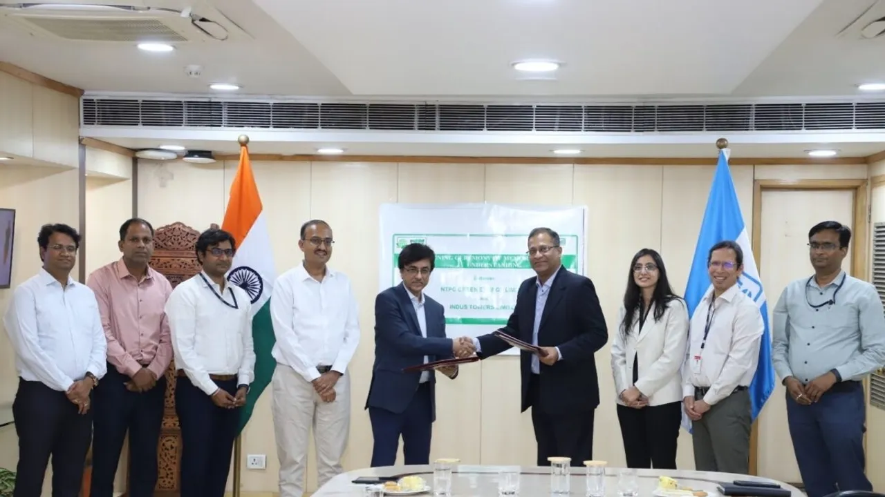 NTPC Green Energy and Indus Towers Partner to Develop Renewable Energy Projects Across India
