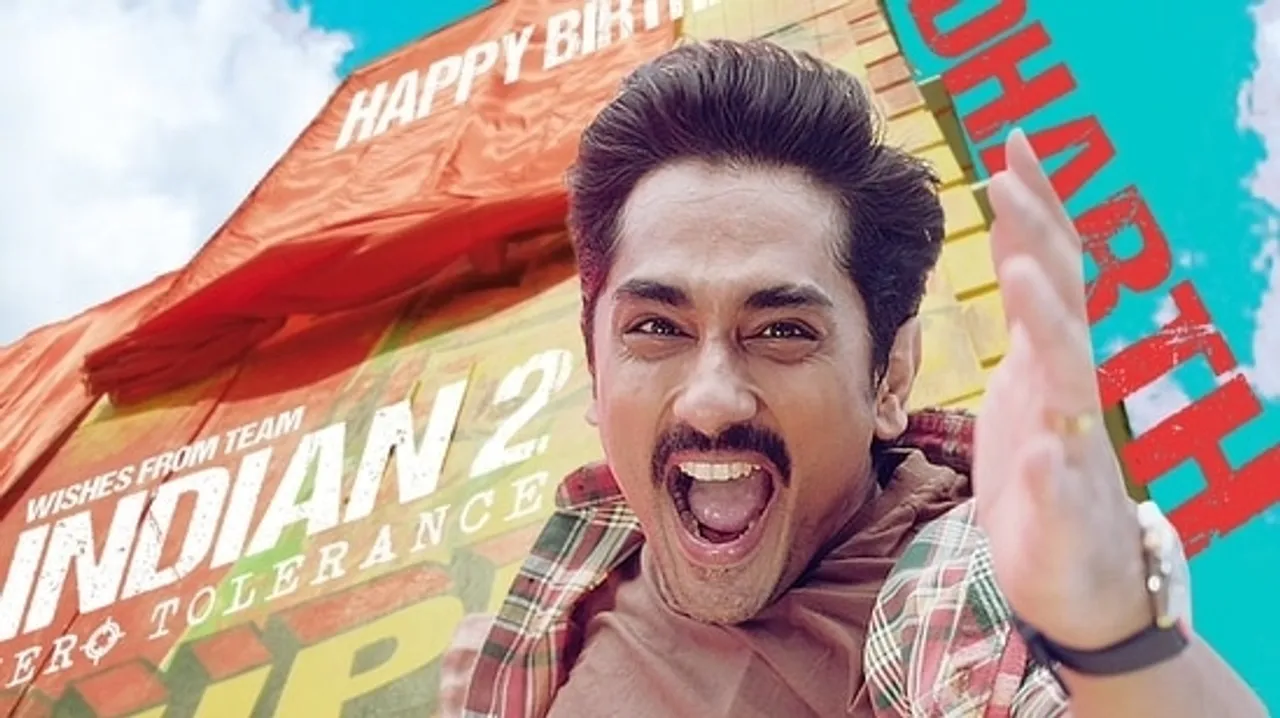 Siddharth's Vibrant First Look Unveiled  from 'Indian 2' on 45th Birthday