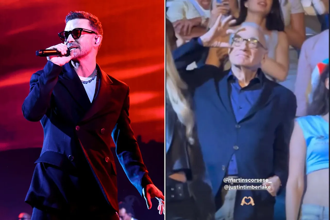 Justin Timberlake paused his concert at Madison Square Garden to acknowledge Martin Scorsese in the audience. 
