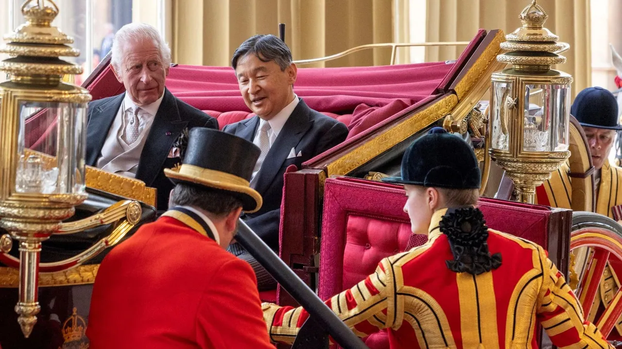 Japenese Emperor Naruhito and Empress Masako visit Buckingham Palace. 