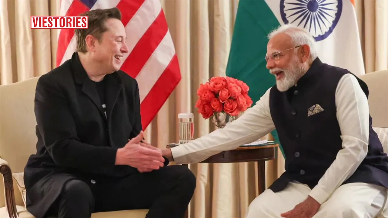 PM Modi meets Elon Musk during US visit : Discusses about AI, Space & Mobility