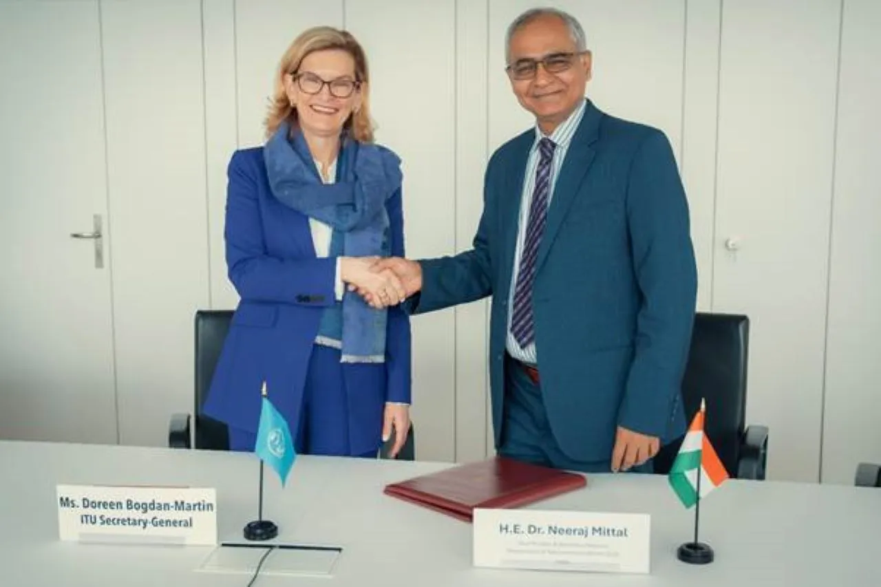 Dr Mittal signing LoI with ITU