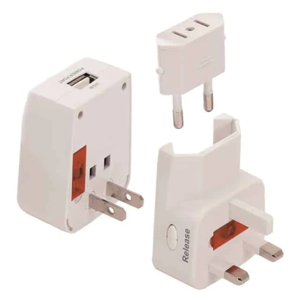 Smart Block Travel Charger White charger divided