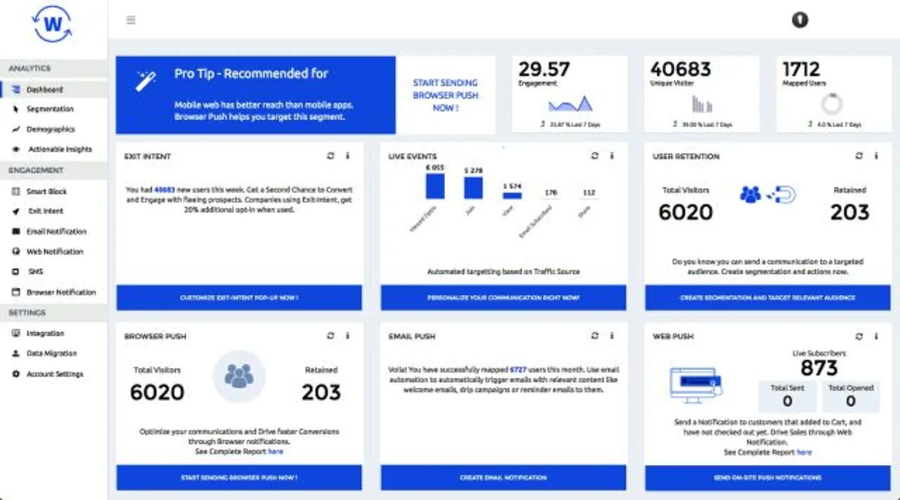 Wigzo Dashboard