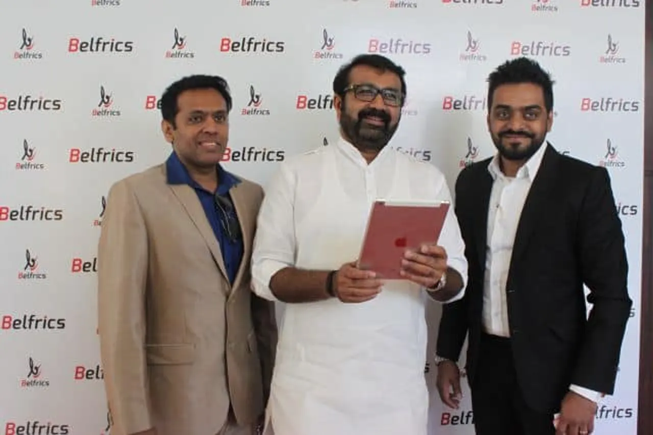 Mr.Praveen Kumar CEO Belfrics N.A.Haris MLA Mohammed Remis Director Finance Belfrics